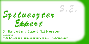szilveszter eppert business card